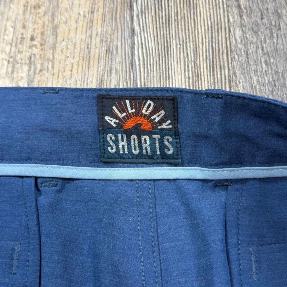 Faherty All Day Shorts Mens 35 Blue Hybrid Performance Quick Dry 9